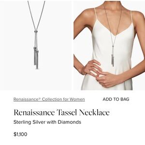 David Yurman Silver Tassel Necklace with Diamonds